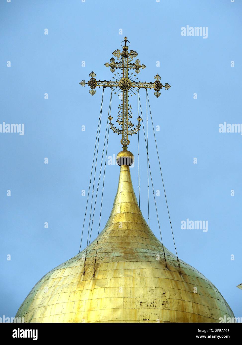 Cattedrale dell'Assunzione della Beata Vergine Maria, Trinità Lavra di San Sergius, monastero russo, Sergiyev Posad, Russia, Patrimonio dell'Umanità Foto Stock