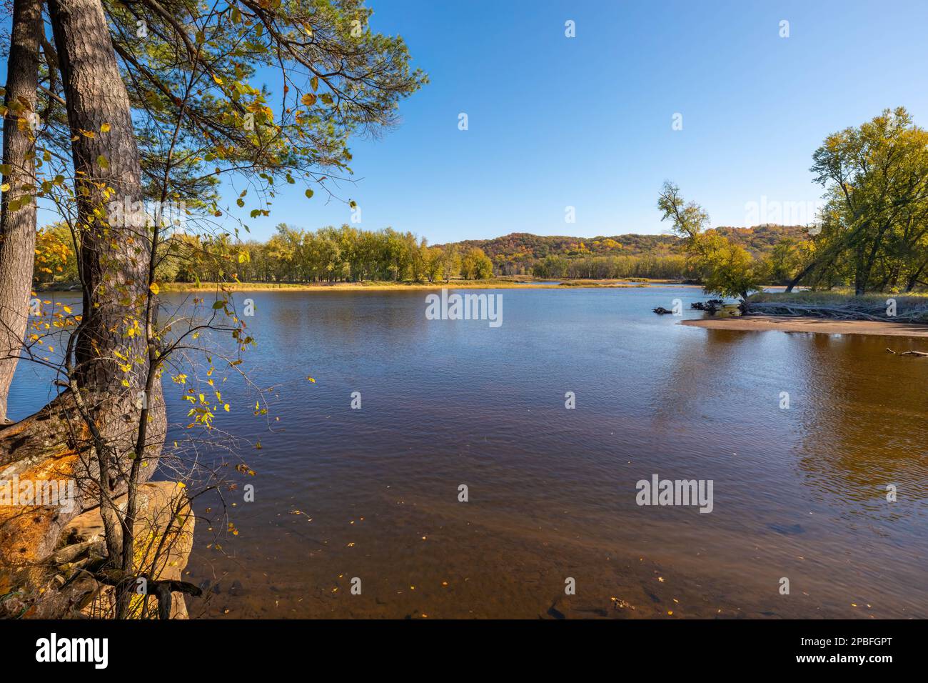 Saint Croix River in autunno colori autunnali Foto Stock