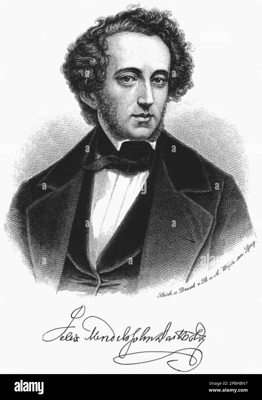 Center Jakob Ludwig Felix Mendelssohn Bartholdy, nato e conosciuto come Felix Mendelssohn (3 febbraio 1809 – 4 novembre 1847), è stato un . Nacque da una notevole famiglia ebraica che in seguito si convertì al luteranesimo; era nipote del filosofo Moses Mendelsssohn. Il suo lavoro comprende sinfonie, concerti, oratorios, pianoforte e musica da camera. Dopo un lungo periodo di relativa denigrazione dovuta al cambiamento dei gusti musicali e dell'antisemitismo nei secoli tardo 19th e inizio 20th, la sua originalità creativa è ora riconosciuta e ri Foto Stock