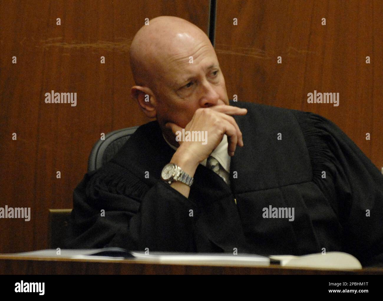 Superior Court Judge Larry Paul Fidler listens to evidence discussion ...