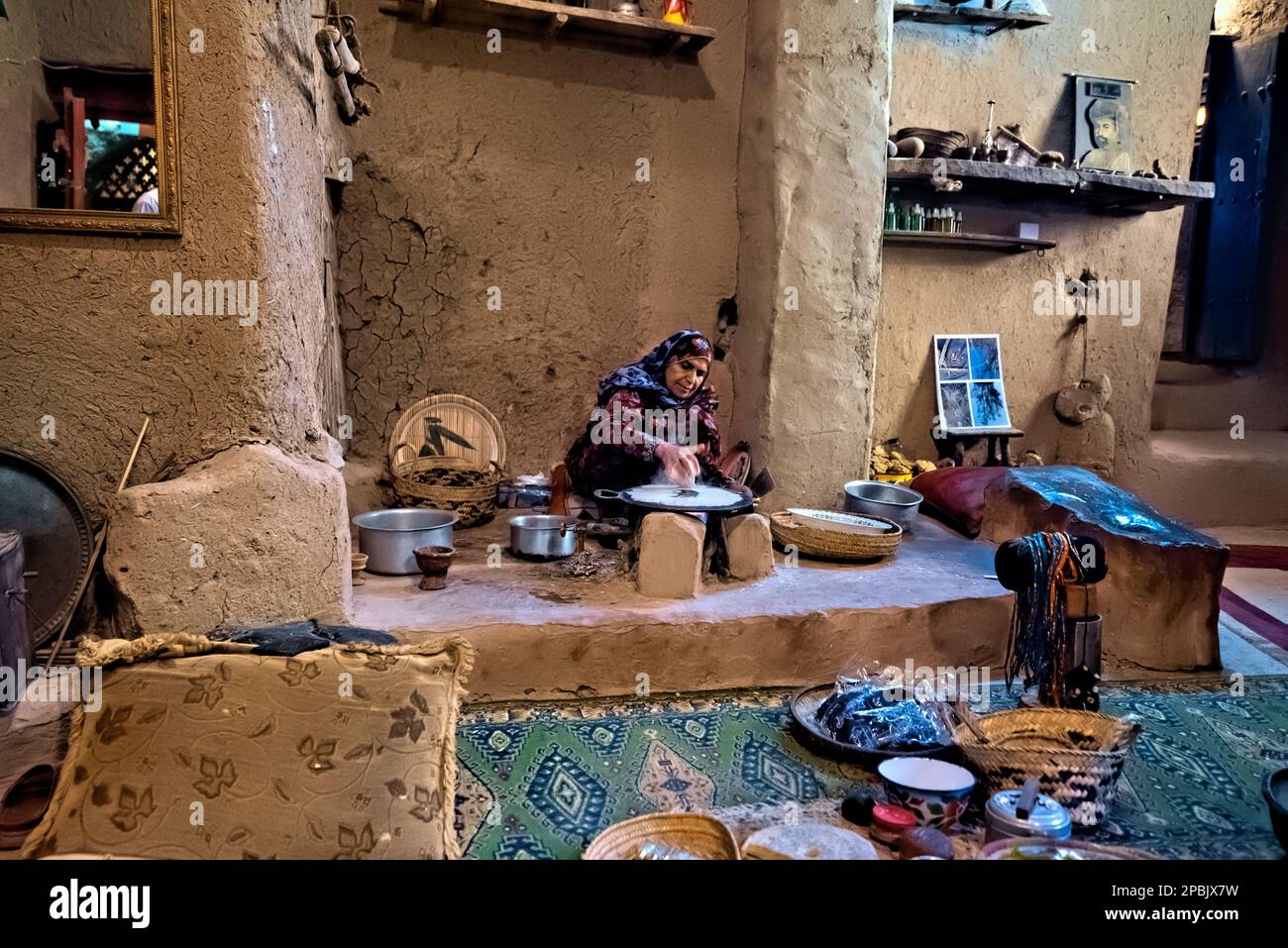 Pane tradizionale, Bait al Safah, al Hamra, Oman Foto Stock