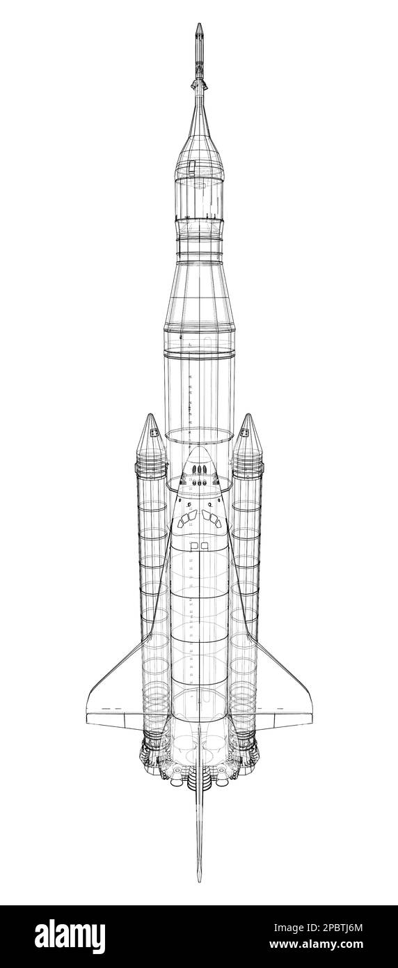 Navetta per il trasporto di razzi Foto Stock