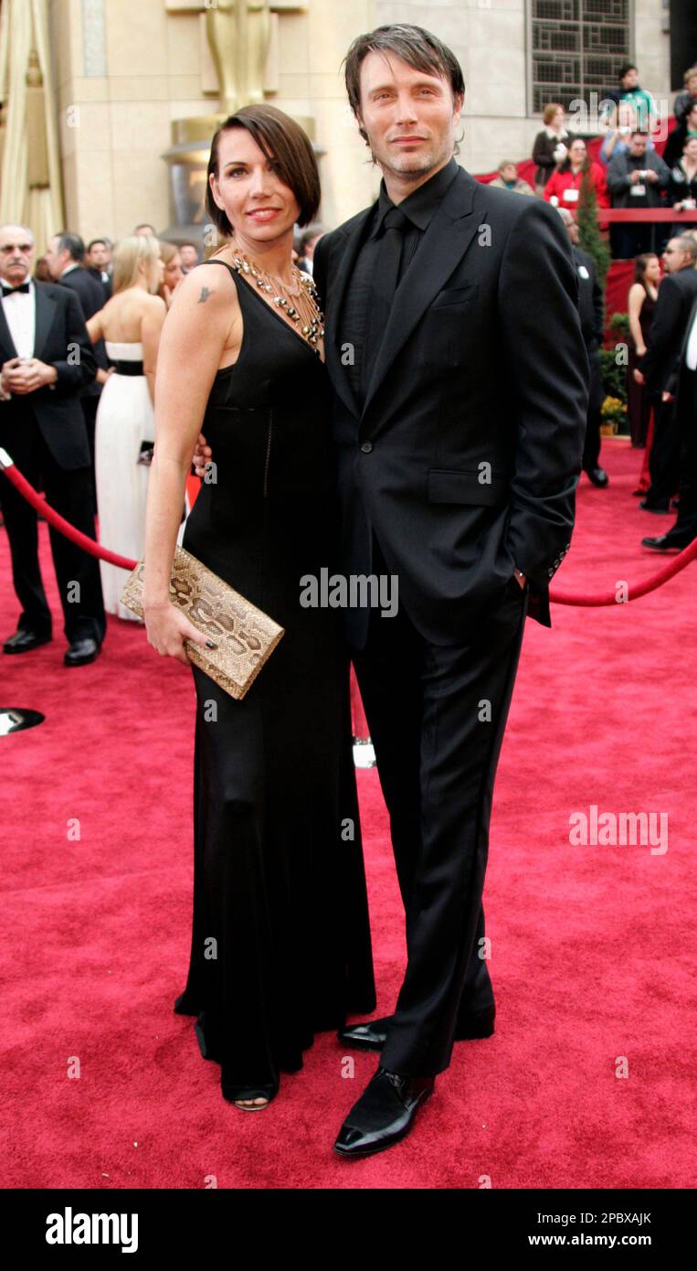 Danish actor Mads Mikkelsen, a co-star in the Oscar-nominated best foreign  language film "After the Wedding" from Denmark, arrives with his wife Hanne  Jacobsen for the 79th Academy Awards Sunday, Feb. 25,