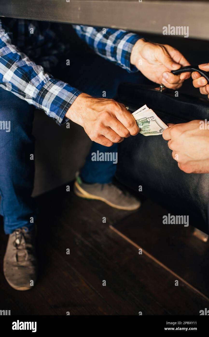 corruzione spionaggio aziendale corruzione Foto Stock