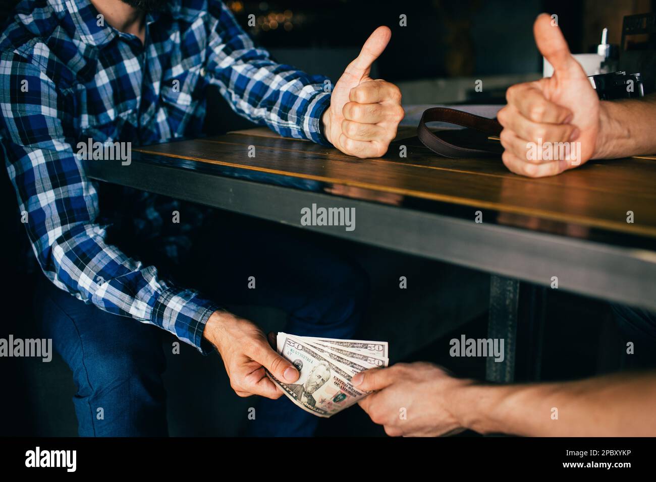 corruzione corruzione commerciale illecito aziendale Foto Stock