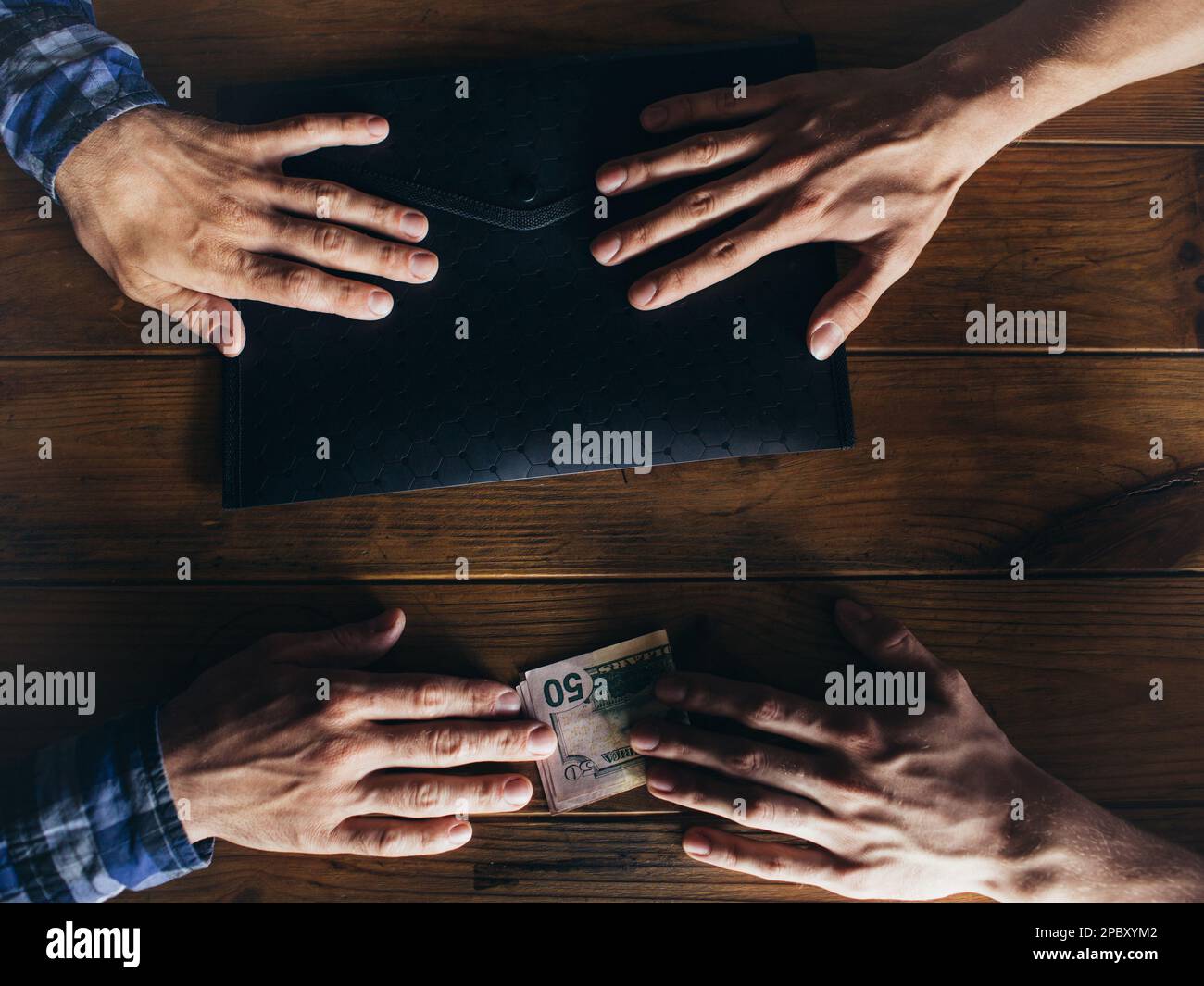 corruzione corruzione commerciale illecito aziendale Foto Stock