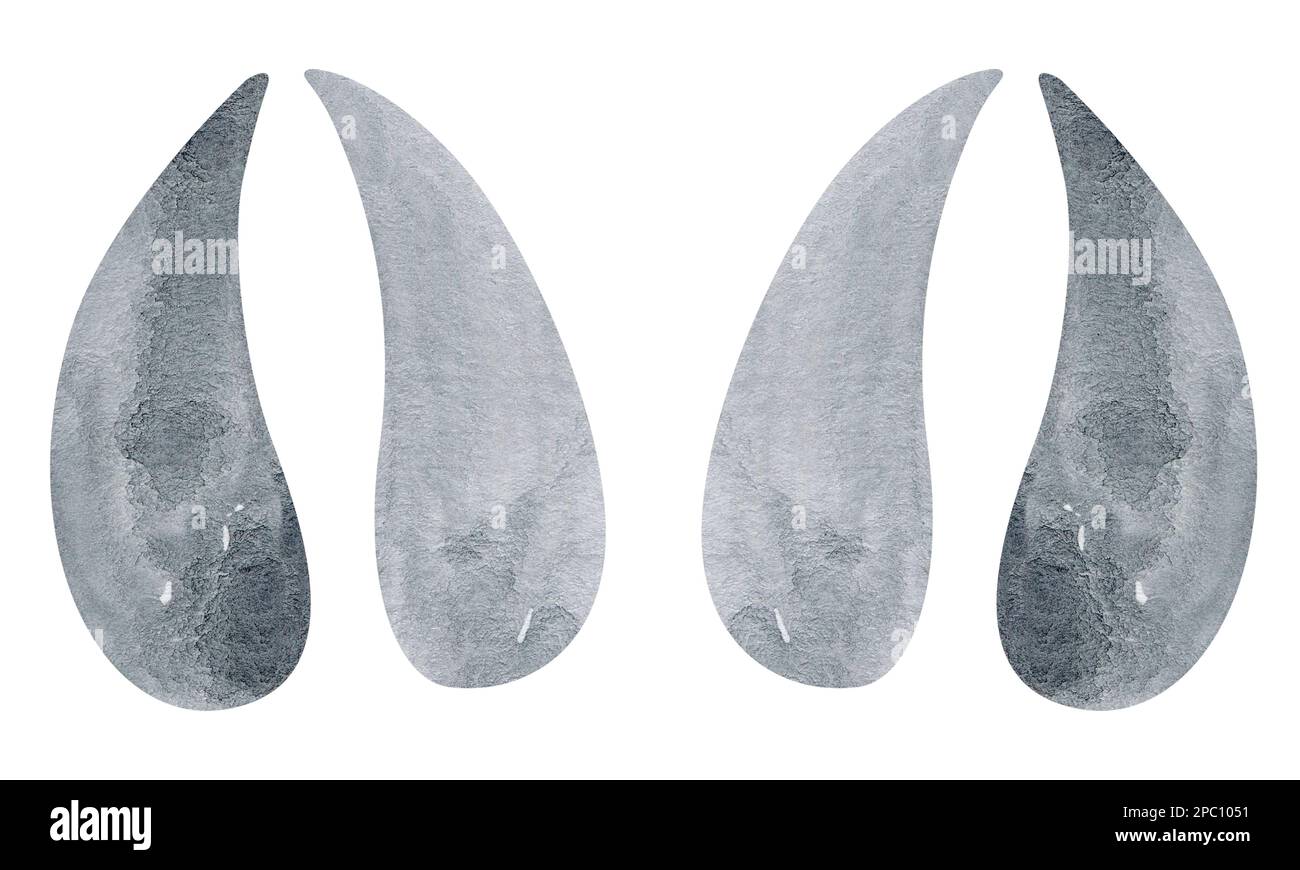 Tracce di animali. Silhouette dei piedi degli animali. Percorso per camminare sulle zampe di animali selvatici o impronte. Footprint acquerello. Foto Stock