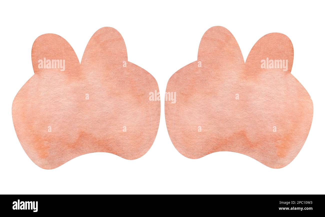 Tracce di animali. Silhouette dei piedi degli animali. Percorso per camminare sulle zampe di animali selvatici o impronte. Footprint acquerello. Foto Stock