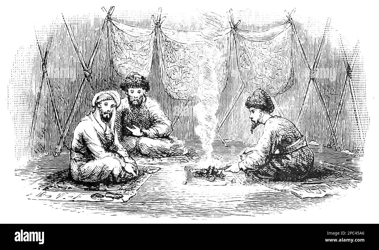 INTERNO DELLA TENDA. Foto Stock