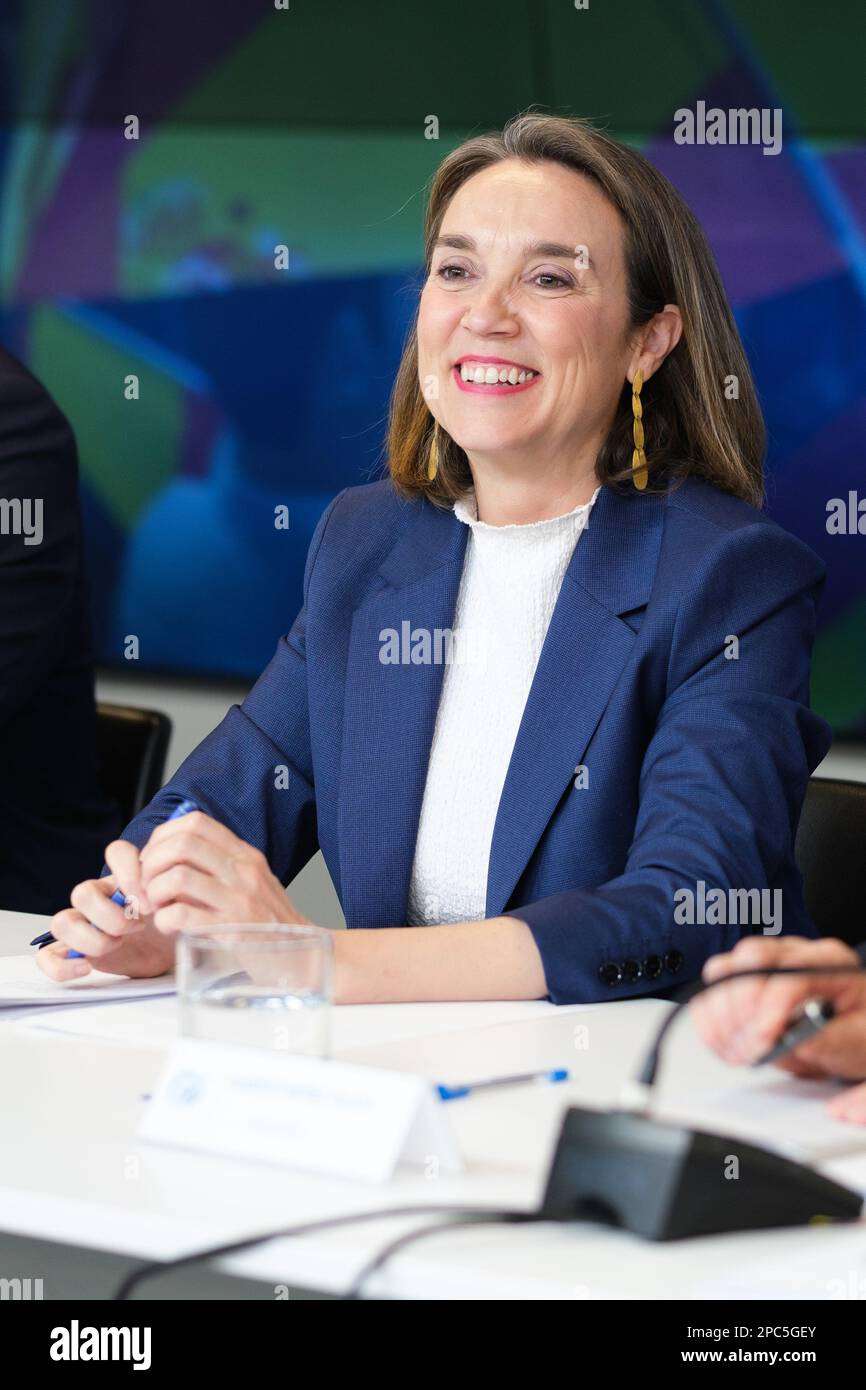 La portavoce del PP al Congresso, Cuca Gamarra, ha visto durante la riunione del Comitato Esecutivo Nazionale, presso la sede nazionale del PP a Madrid. Feijoo ha proposto la nomina al Comitato Esecutivo Nazionale di Carmen Funez come nuovo Vice Segretario delle politiche sociali e della sfida demografica del partito, che creerà due nuovi Vice Segretari: Della Cultura e della Società aperta, che saranno occupati da Borja Semper; E di Studi, diretto da Carmen Navarro. Questa espansione si svolge alla vigilia delle prossime elezioni regionali e comunali di maggio Foto Stock