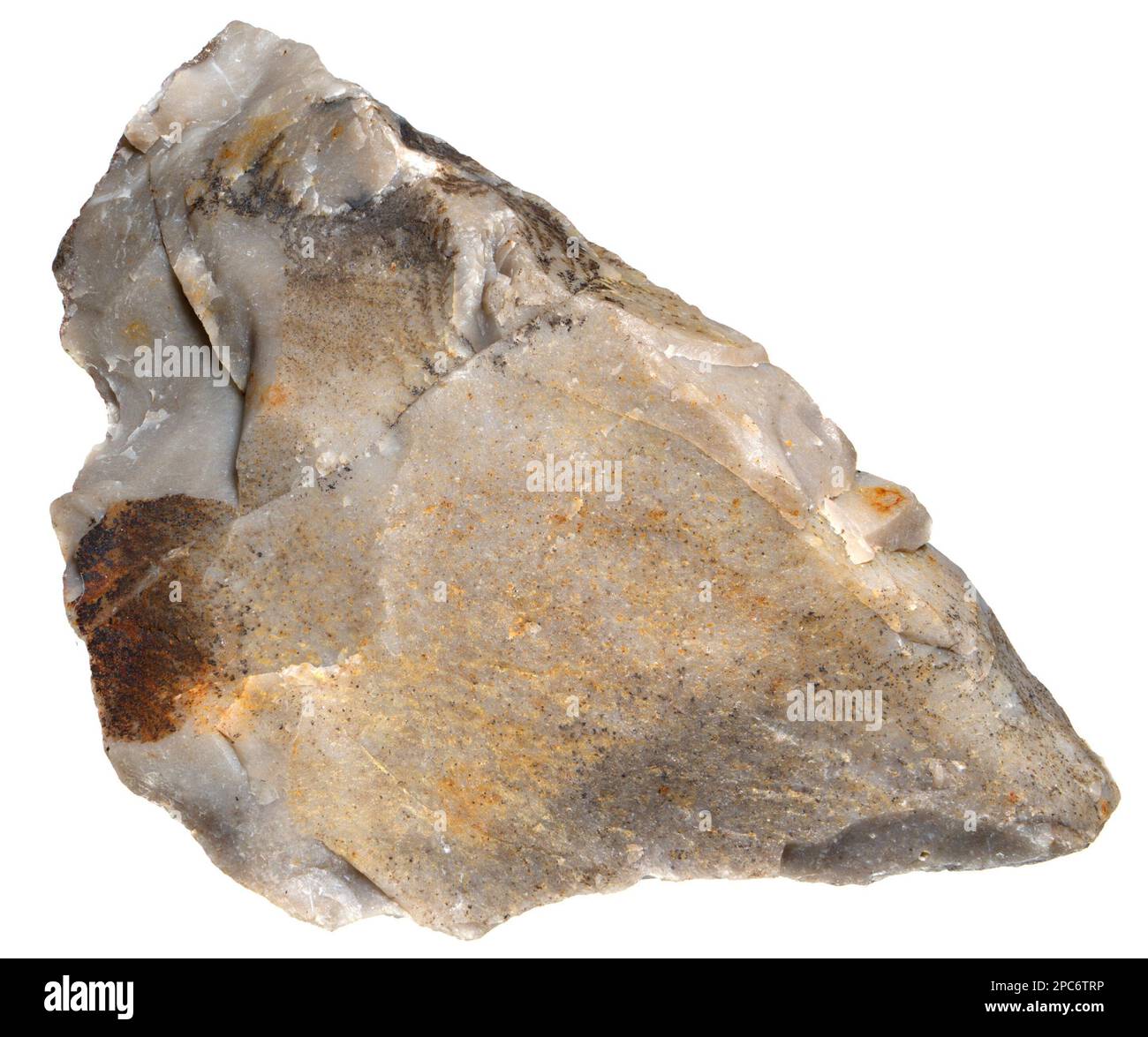 Flint - forma sedimentaria di quarzo criptocristallino (c5cm) Foto Stock