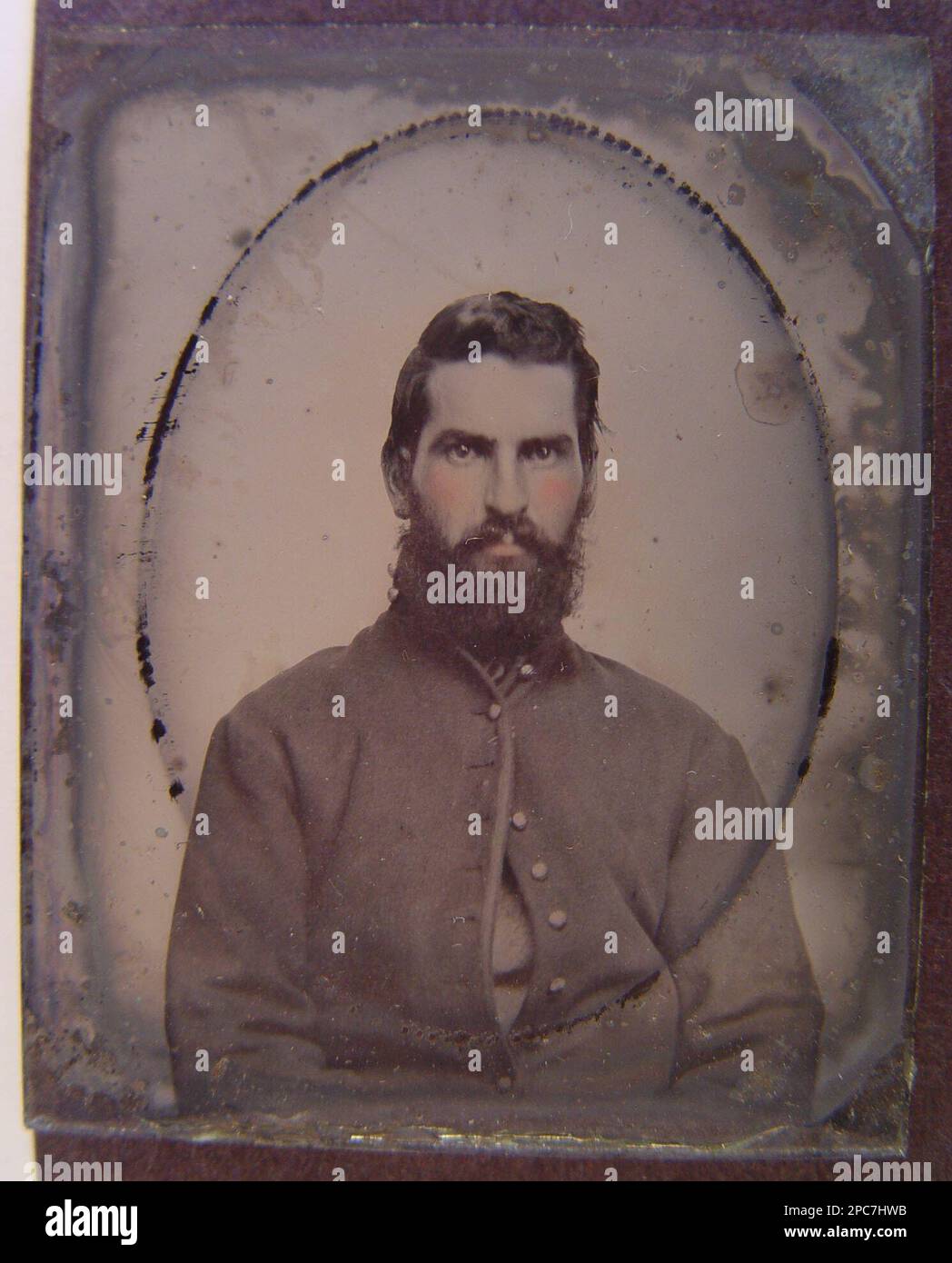 Soldato non identificato nell'uniforme dell'Unione. Stati Uniti, Esercito, persone, 1860-1870, soldati, Unione, 1860-1870, uniformi militari, Unione, 1860-1870, Stati Uniti, Storia, Guerra civile, 1861-1865, personale militare, Unione. Foto Stock