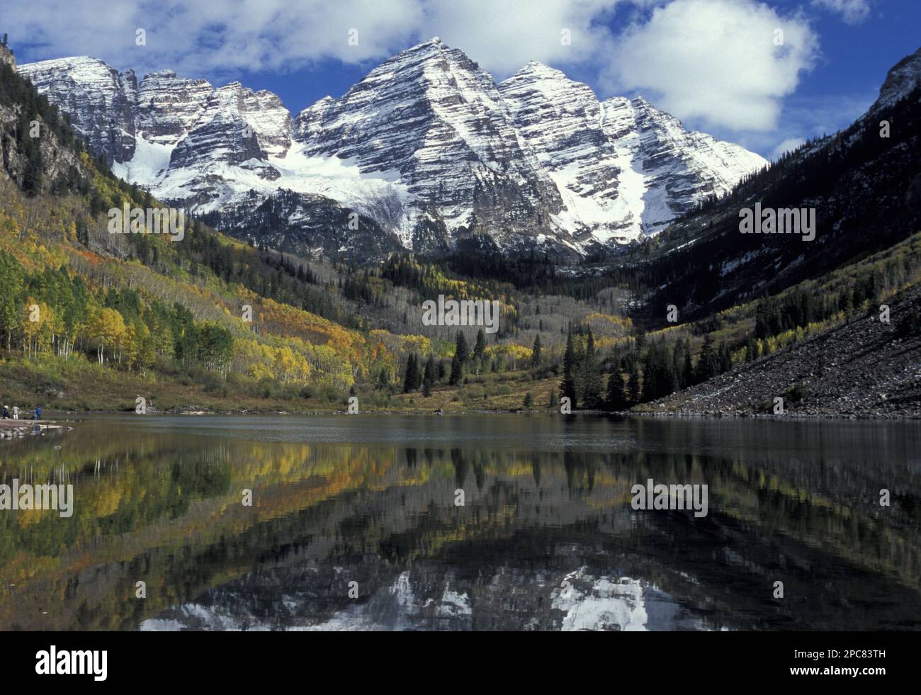 Maroon Bells Lake Colorado USA Foto Stock