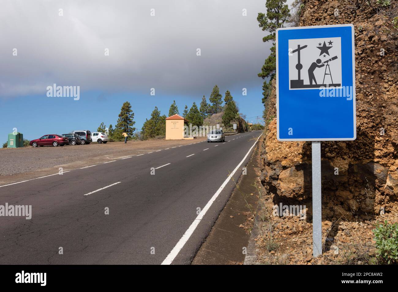 Mirador astronomico, la Muralla, Tijarafe, la Palma, Spagna, Europa Foto Stock