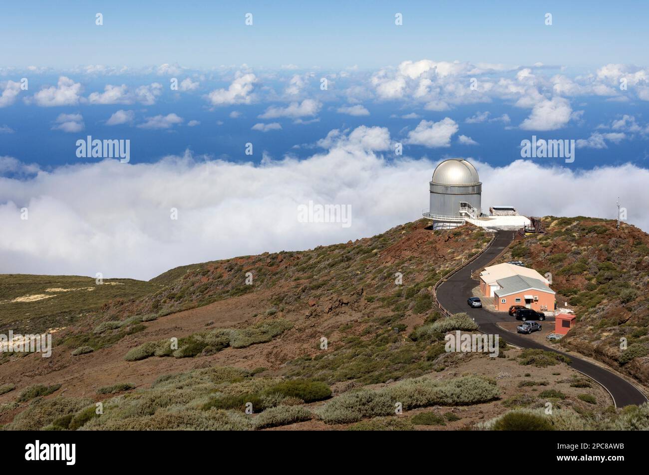 Nordic Optical Telescope (NOT), Roque de los Muchachos, Tijarafe, la Palma, Spagna, Europa Foto Stock