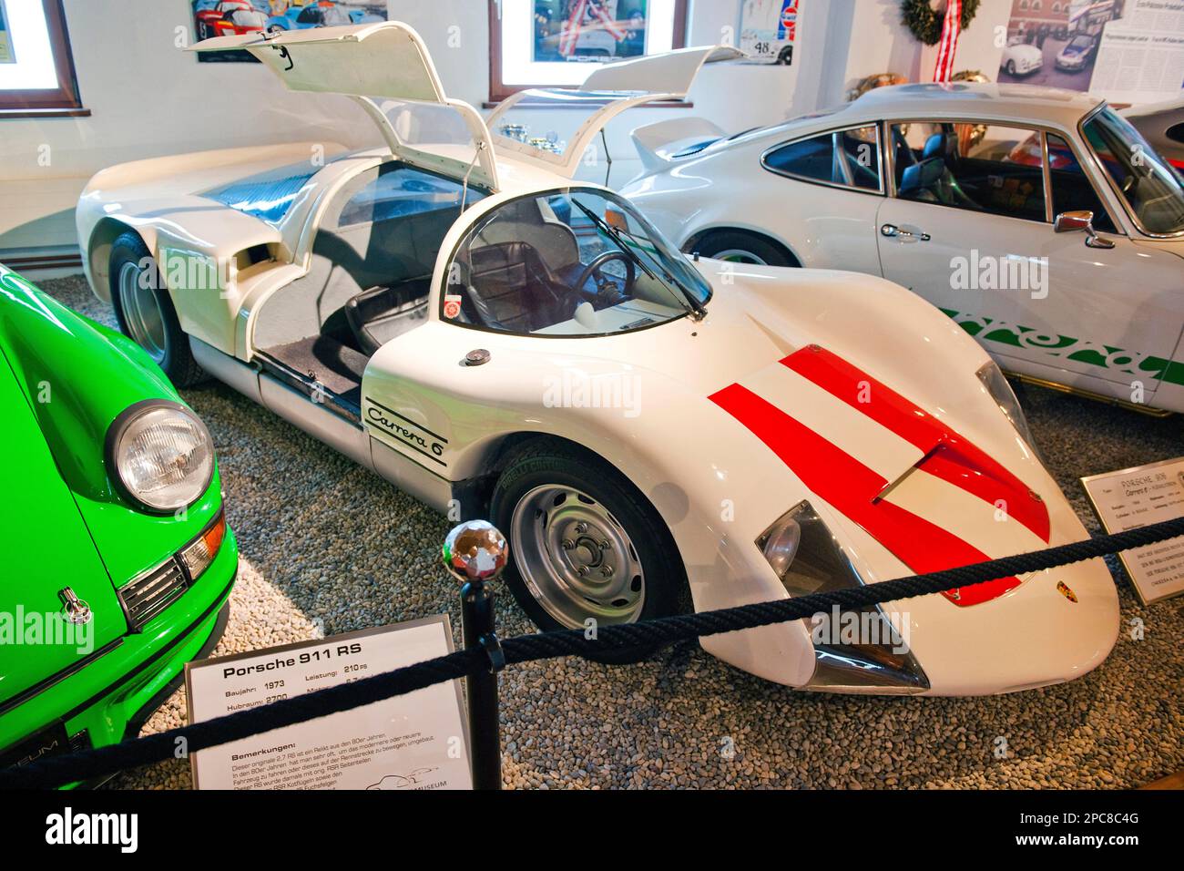 1966 Porsche 906, Europa, Porsche Carrera 6, motore a sei cilindri da due litri tipo 901/20, 220 cv, auto da corsa con immatricolazione, Porsche Automuseum Foto Stock