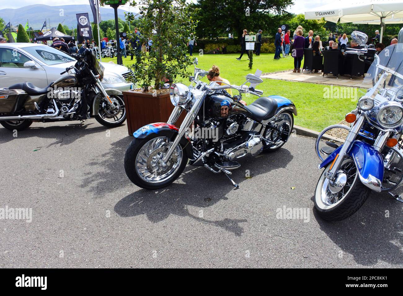 Harley Davidson convention motociclistica a Killarney, sul Ring of Kerry, Irlanda - John Gollop Foto Stock
