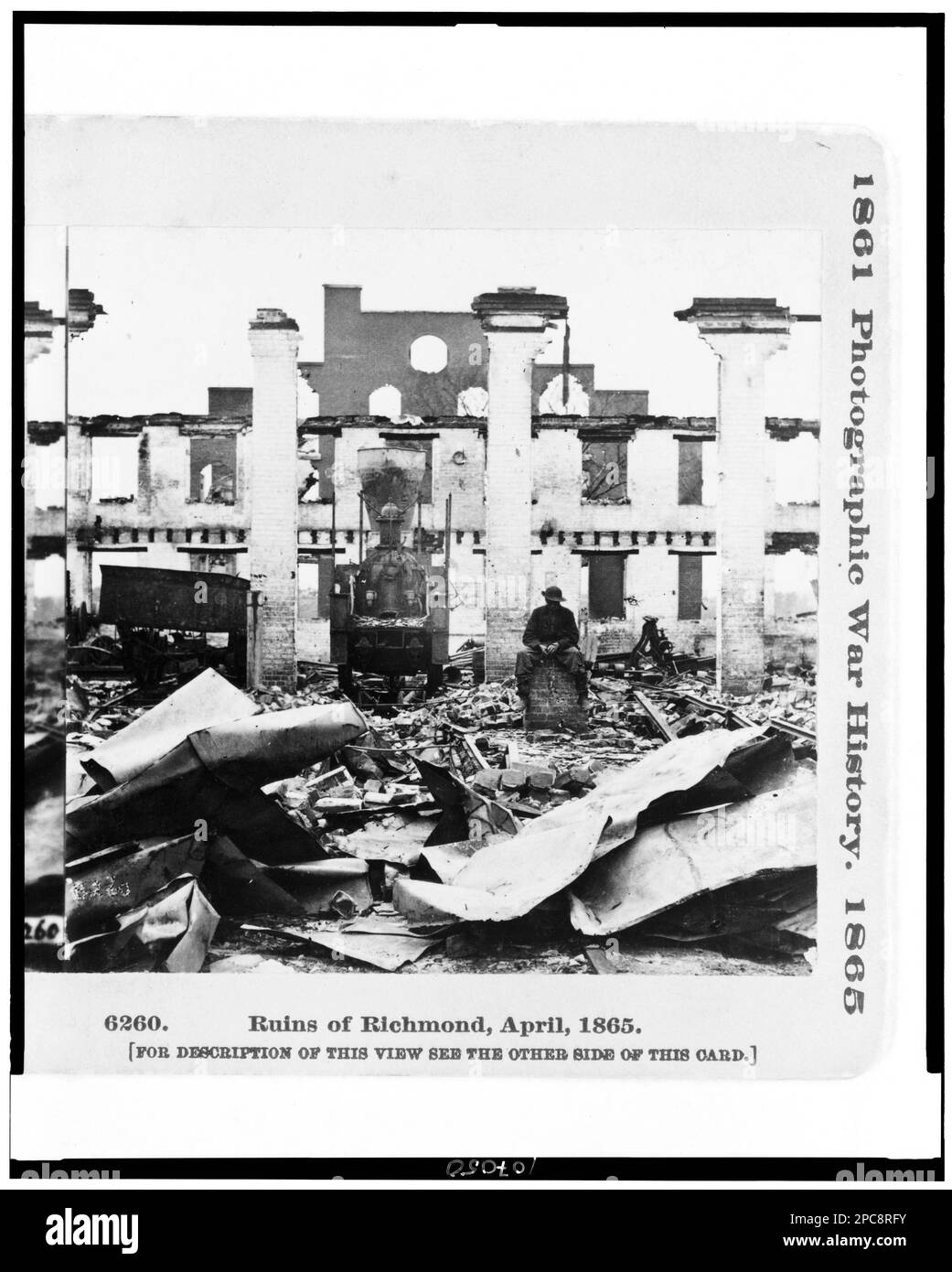 Rovine di Richmond, aprile, 1865. Civil War Photograph Collection , originale negativo può essere disponibile: LC-B811-3260. Richmond and Petersburg Railroad Company, 1860-1870, Railroad Stations, Virginia, Richmond, 1860-1870, danni di guerra, Virginia, Richmond, 1860-1870, Stati Uniti, Storia, Guerra civile, 1861-1865, distruzione e saccheggio, Confederate, Virginia, Richmond, Richmond (Virginia), Storia, Guerra civile, 1861-1865. Foto Stock