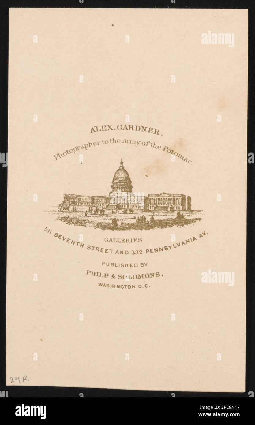 Civil War Hospital, Washington, D.C. / Alex. Gardner, fotografo dell'Esercito del Potomac. Gallerie 511 Seventh Street e 332 Pennsylvania Av.. Liljenquist Famiglia Collezione di fotografie della Guerra civile , pp/liljpaper. Americani africani, guerra, Washington (D.C.), 1860-1870, ospedali militari, Washington (D.C.), 1860-1870, Stati Uniti, Storia, Guerra civile, 1861-1865, strutture militari, Unione, Stati Uniti, Storia, Guerra civile, 1861-1865, aspetti medici, Unione. Foto Stock