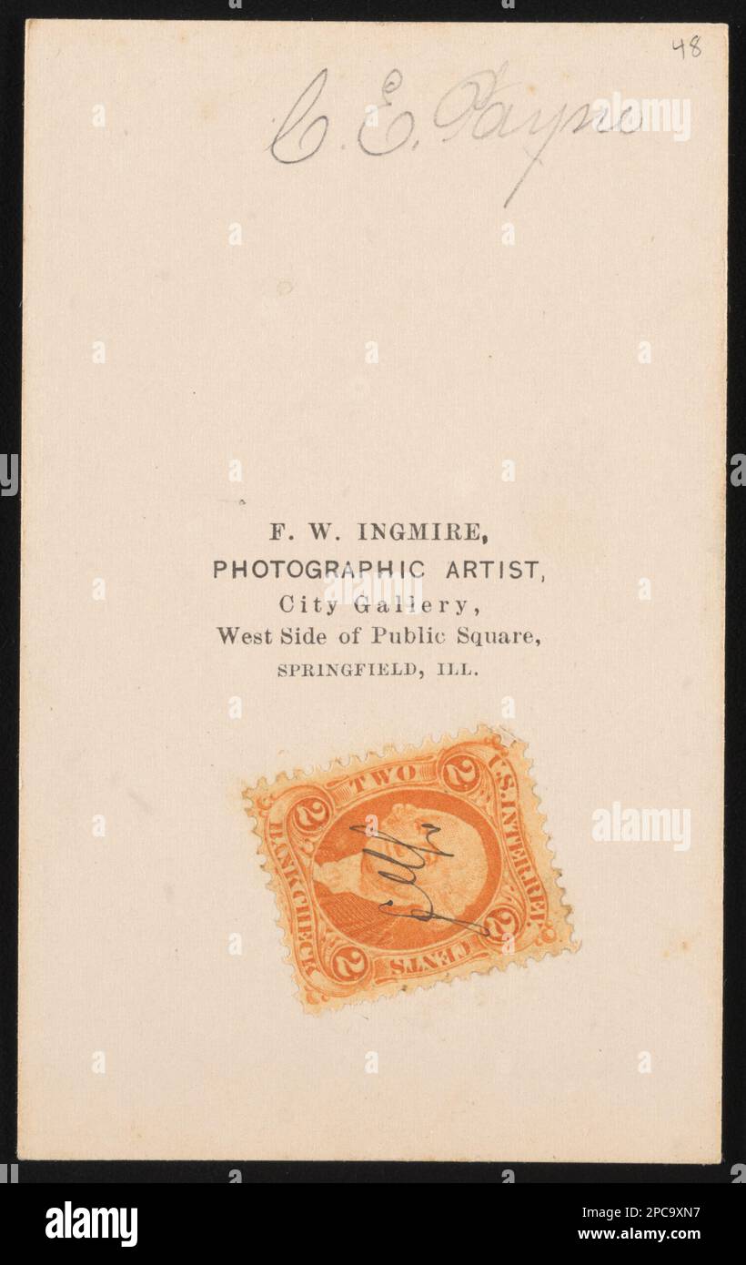 Privato Charles E. Payne di Co.. C, 124th Illinois Infanteria Regiment in uniforme / F.W. Ingmire, artista fotografico, City Gallery, West Side of Public Square, Springfield, Ill.. Liljenquist Famiglia Collezione di fotografie della Guerra civile , pp/liljpaper. Kellogg, M. J. Amanda, amici & soci, Payne, Charles e, 1839-1904, Stati Uniti, Army, Illinois Fanty Regiment, 124th (1862-1865), Persone, soldati, Unione, 1860-1870, uniformi militari, Union, 1860-1870, Stati Uniti, Storia, Guerra civile, 1861-1865, personale militare, Unione. Foto Stock