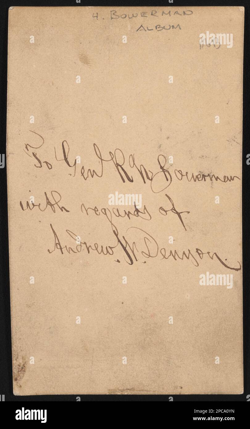 Generale maggiore Andrew Woods Denison, 8th Maryland Fanteria Regimento in uniforme con spada e amputato braccio destro / Pollock.. Liljenquist Famiglia Collezione di fotografie della Guerra civile , pp/liljpaper. Denison, Andrew W, (Andrew Woods), -1877, gli Stati Uniti, Esercito, Maryland Fanty Regiment, 8th (1862-1865), persone, soldati, Unione, 1860-1870, Daggers & spade, 1860-1870, amputee, 1860-1870, vittime di guerra, 1860-1870, uniformi militari, Unione, 1860-1870, Stati Uniti, Storia, Guerra civile, 1861-1865, Personale militare, Unione, Stati Uniti, Storia, Guerra civile, 1861-1865, aspetti medici, Confederat Foto Stock