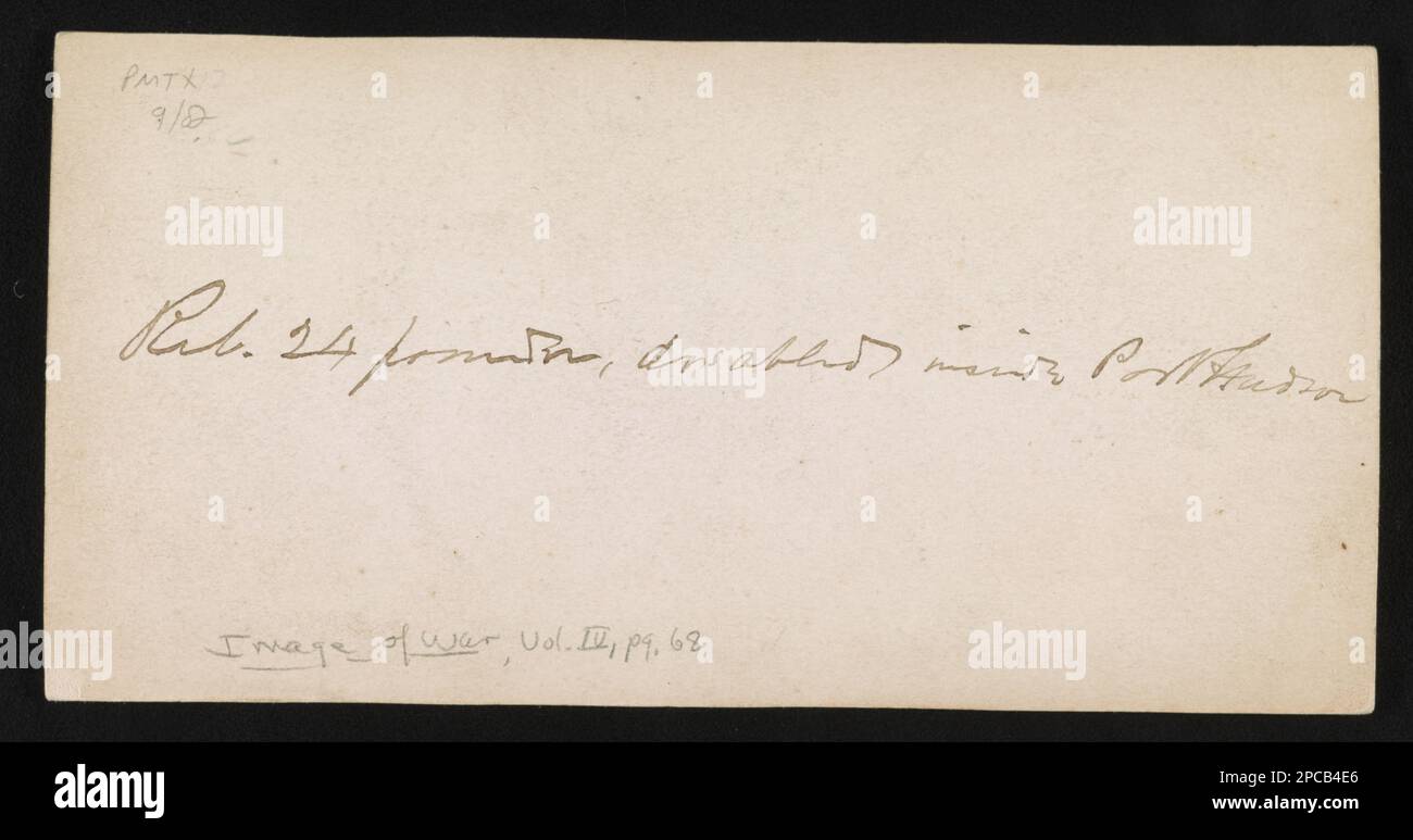 REB. 24 passero, disabilitato all'interno di Port Hudson. The Robin G. Stanford Collection, digitalizzato 2015 finanziamenti dal Center for Civil War Photography. Port Hudson (la.), History, Siege, 1863 , gli Stati Uniti, Storia, Guerra civile, 1861-1865, Louisiana, Port Hudson. Foto Stock