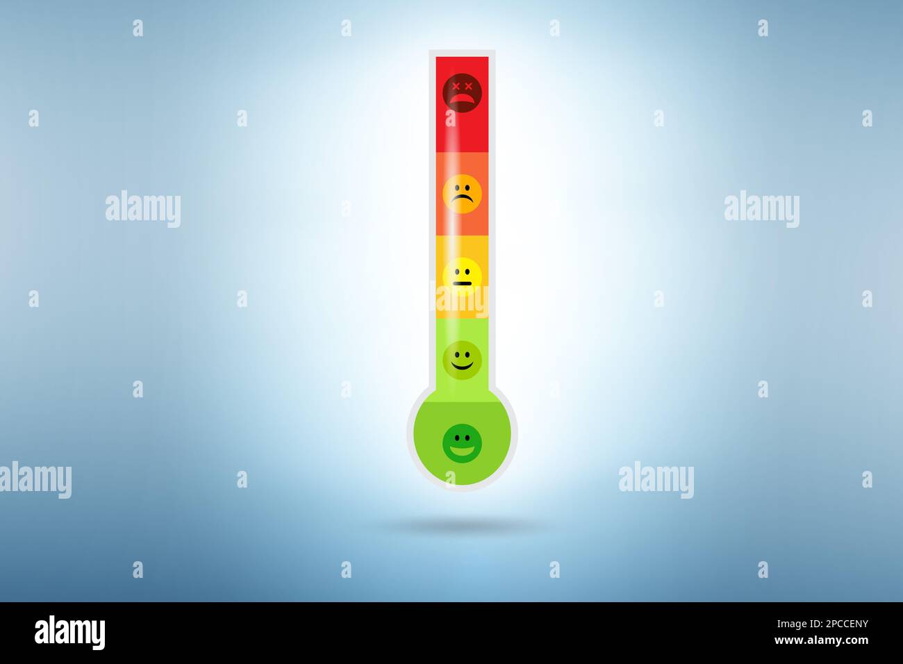 Illustrazione dello stress meter Foto Stock