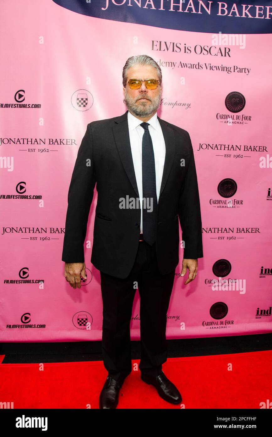 Jonathan Bakers Annual Oscar Viewing Party, in collaborazione con la Costa Azzurra Film Festival, 12 marzo 2023, Baker Mansion Foto Stock