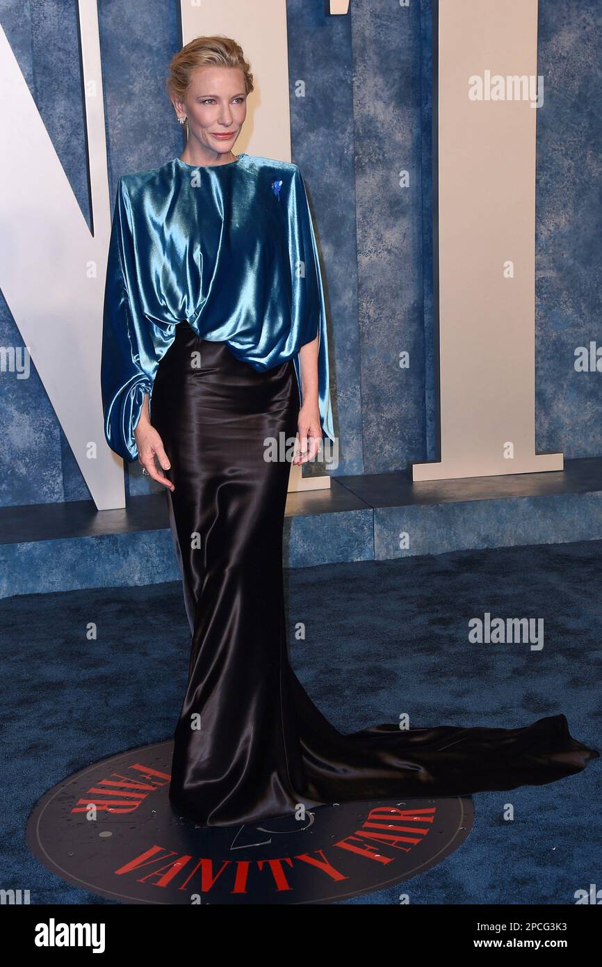 Los Angeles, California. 12th Mar, 2023. LOS ANGELES - MAR 12: Cate Blanchett al Vanity Fair Oscar Party 2023 al Walis Annenberg Center for the Performing Arts il 12 marzo 2023 a Beverly Hills, CA al After-party for Vanity Fair Oscar Party - Arrivi 5, The Walis Annenberg Center for the Performing Arts, Los Angeles, CA 12 marzo 2023. Credit: Priscilla Grant/Everett Collection/Alamy Live News Foto Stock