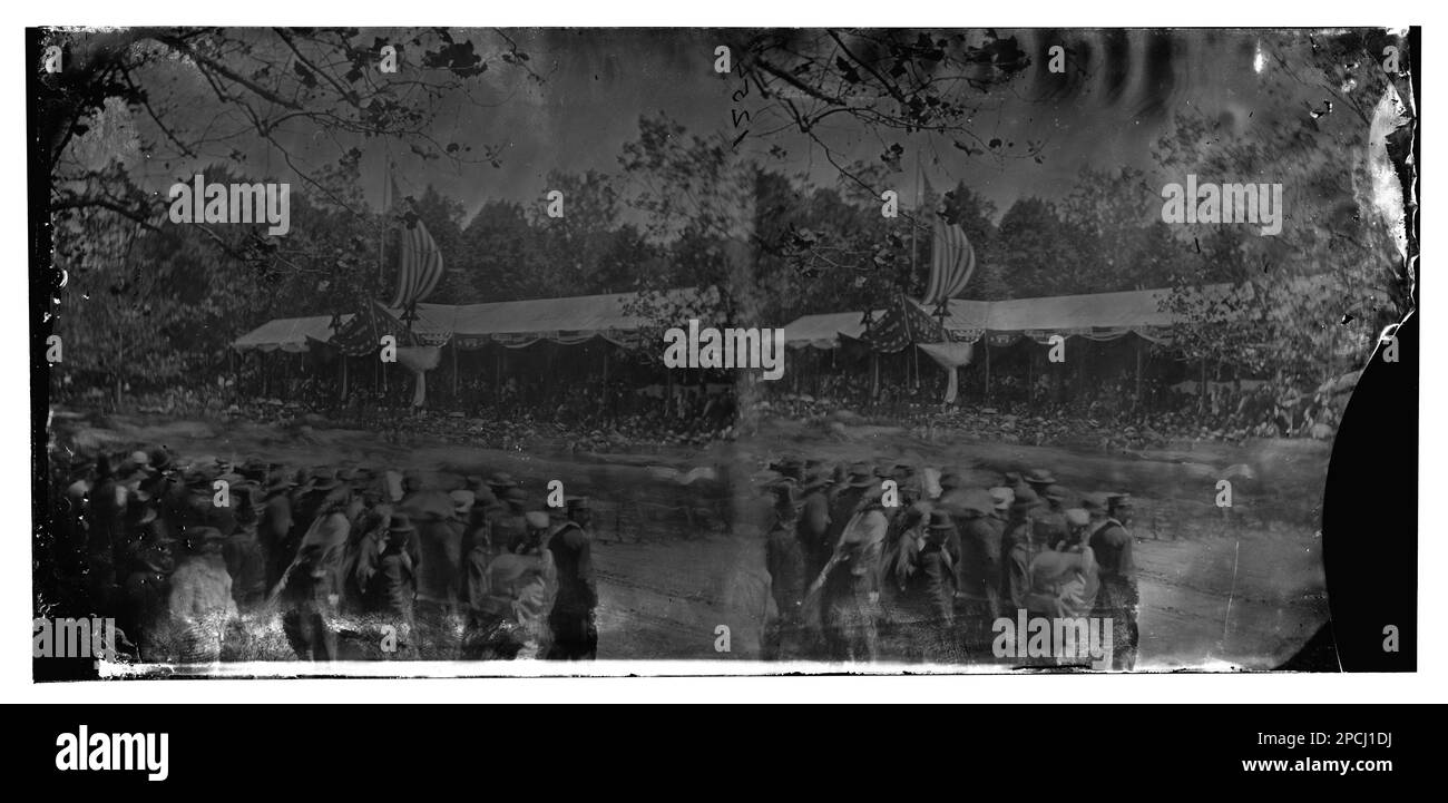 Washington, Distretto di Columbia. Grande revisione dell'esercito. Truppe che passano la revisione stand. Fotografie della guerra civile, 1861-1865 . Stati Uniti, Storia, Guerra civile, 1861-1865. Foto Stock