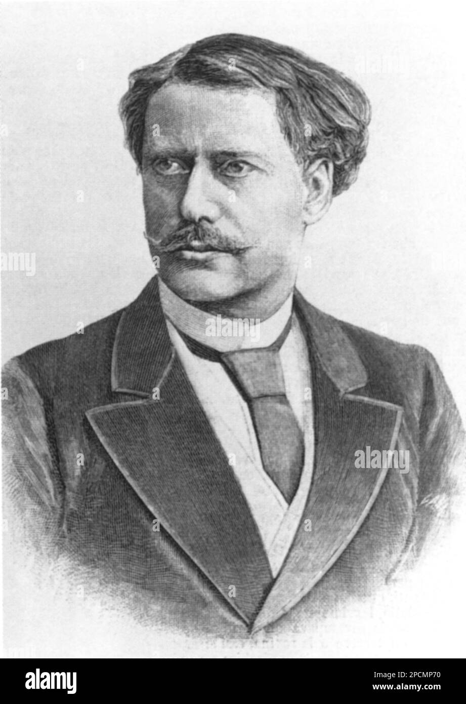 Il poeta italiano , filologo scrittore e diplomatico COSTANTINO NIGRA ( 1828 - 1907 ), incisione ritratto . Segretario personale dei politici Camillo Benso conte di Cavour e massimo D'Azeglio . Ambasciatore italiano a Parigi (1860-1870), San Pietroburgo (1876), Londra (1882) e Vienna (1885-1894) - POETA - POESIA - POESIA - SCRITTORE - LETTERATO - LETTERATURA - LETTERATURA - POLITICA - POLITICA - POLITICO - POLITICO - DIPLOMATICO - DIPLAMAZIA - DIPLOMAZIA - AMBASCIATORE d' ITALIA all' estero - colletto - ritratto - illustrazione - incisione - Colletto - colletto - cravatta - cravatta © Ariv Foto Stock