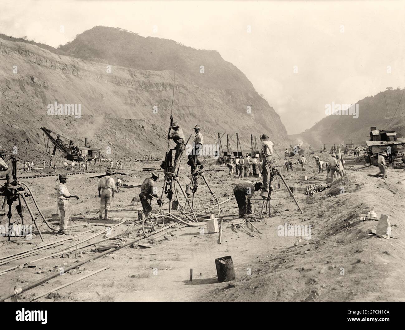 PANAMA , 1908 CA : IL CANALE DI PANAMA - GEOGRAFIA - GEOGRAFIA - FOTO