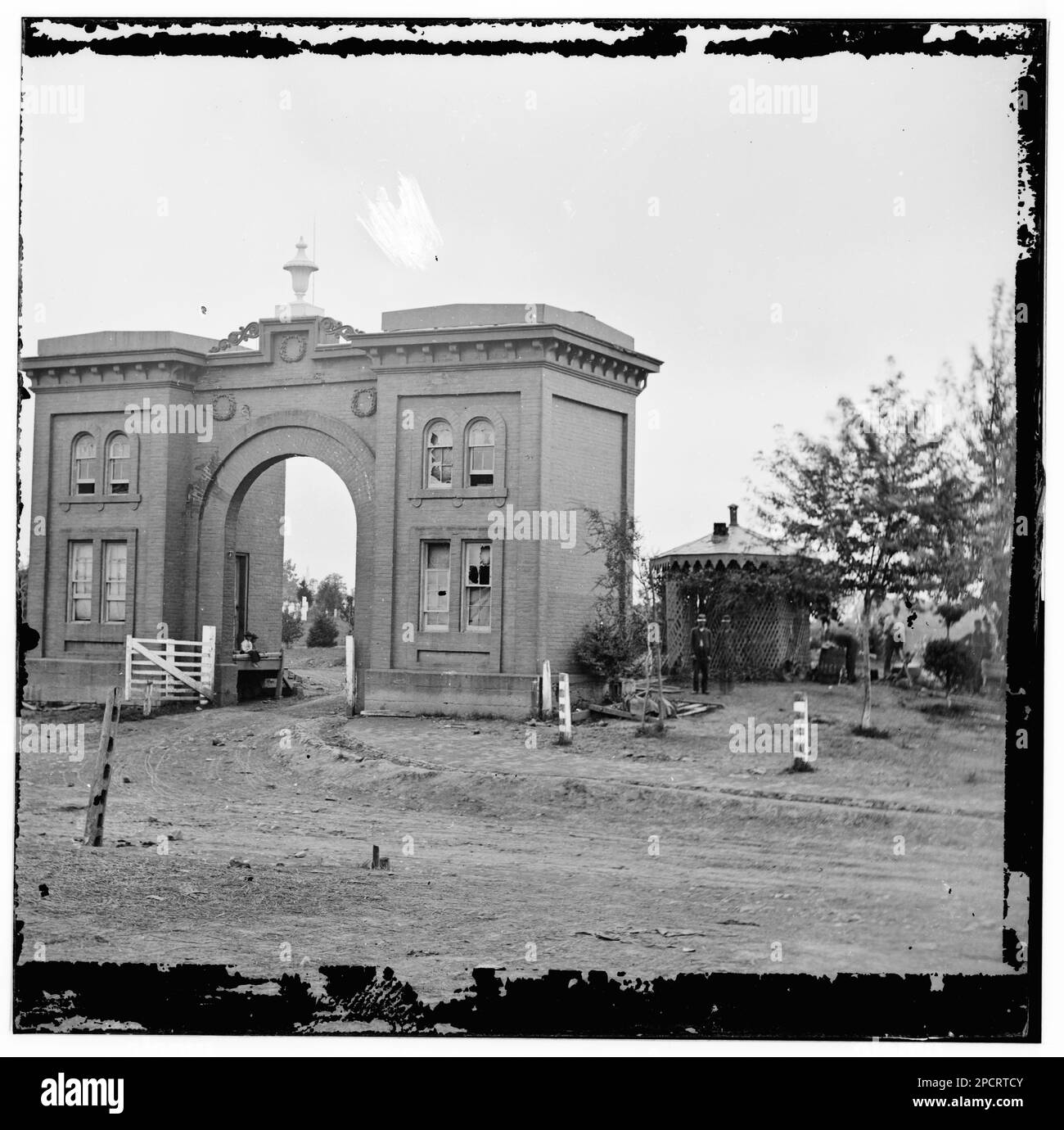 Gettysburg, Pennsylvania. La porta del cimitero. Fotografie della guerra civile, 1861-1865 . Stati Uniti, Storia, Guerra civile, 1861-1865. Foto Stock