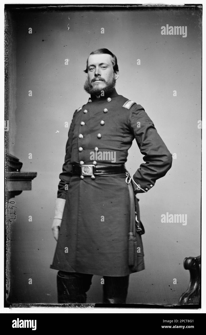 Tenente colonnello A.D. Adams, 27th New York INF.. Fotografie della guerra civile, 1861-1865 , titolo dai libri di didascalia della guerra civile. Stati Uniti, Storia, Guerra civile, 1861-1865. Foto Stock