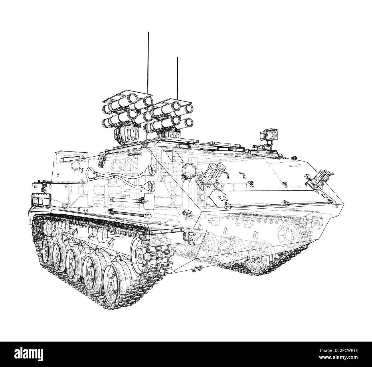 Auto blindata anticarro Foto Stock