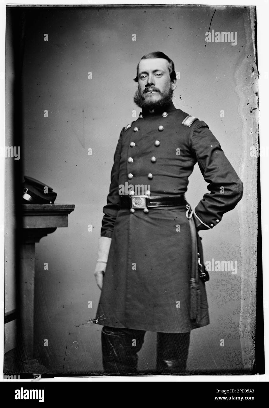Tenente colonnello A.D. Adams, 27th New York INF.. Fotografie della guerra civile, 1861-1865 , titolo dai libri di didascalia della guerra civile. Stati Uniti, Storia, Guerra civile, 1861-1865. Foto Stock