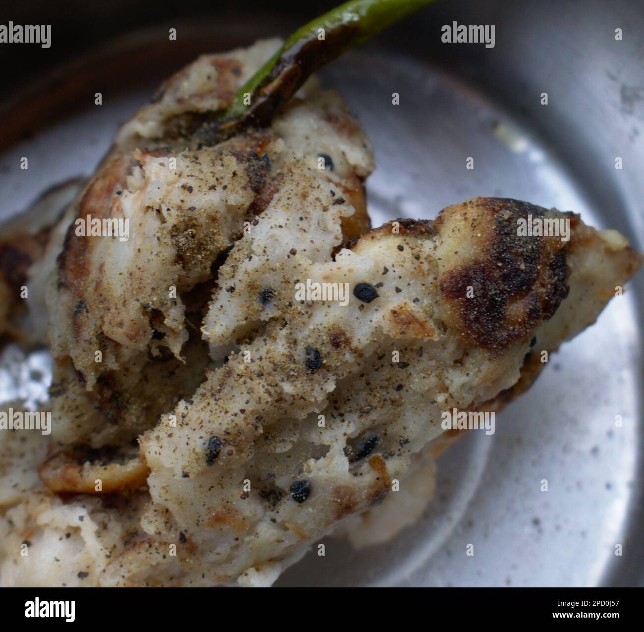Delizioso cibo Colocasia al forno Fotografia primo piano con spazio libero Foto Stock