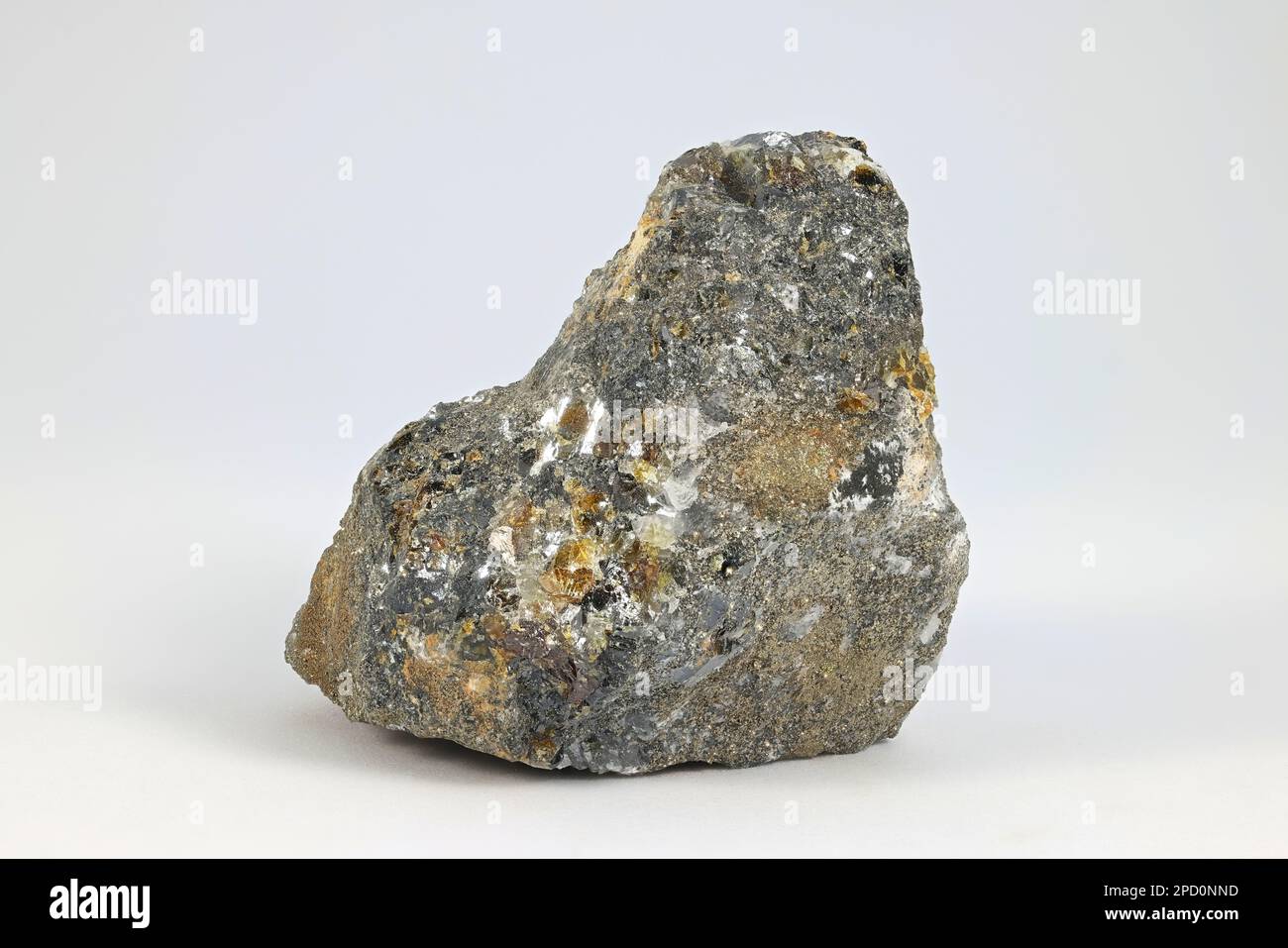 La sphalerite è minerale importante dello zinco, conosciuto anche come blende dello zinco, black-jack e blende del rubino Foto Stock