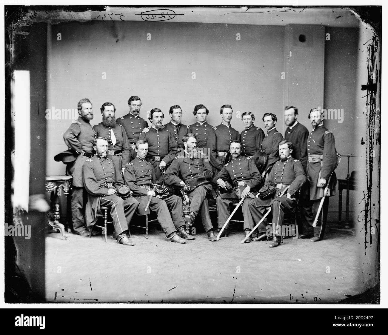 Il generale Frank Blair e il personale. Fotografie della guerra civile, 1861-1865 . Stati Uniti, Storia, Guerra civile, 1861-1865. Foto Stock