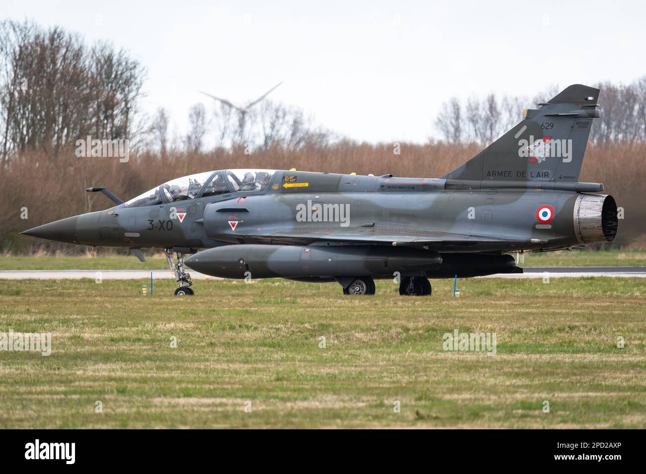 Un velivolo di attacco Dassault Mirage 2000 dell'aeronautica francese. Foto Stock