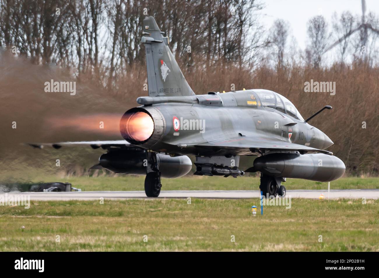 Un velivolo di attacco Dassault Mirage 2000 dell'aeronautica francese. Foto Stock