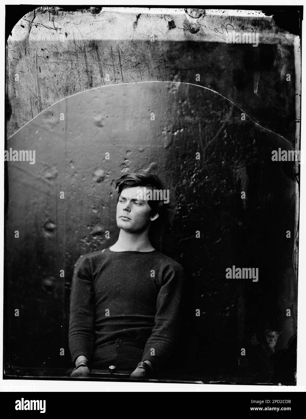 Washington Navy Yard, District of Columbia. Lewis Payne in maglione, seduto e manicato. Fotografie della guerra civile, 1861-1865 . Stati Uniti, Storia, Guerra civile, 1861-1865. Foto Stock