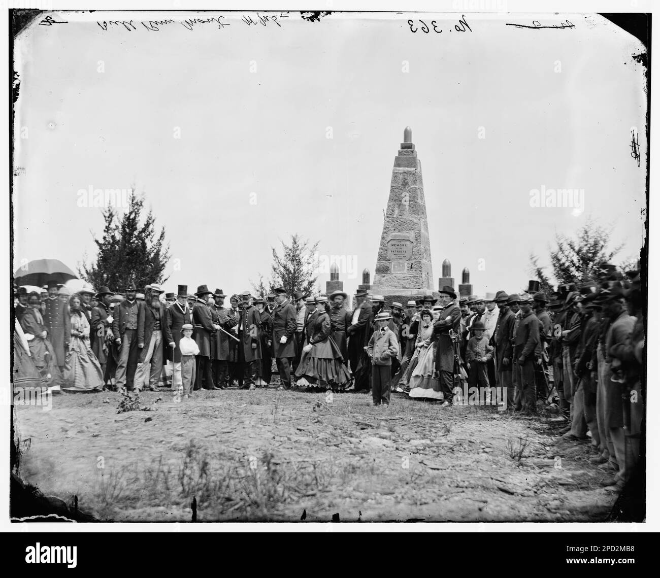 Bull Run, Virginia. Dedica del monumento di battaglia. Fotografie della guerra civile, 1861-1865 . Stati Uniti, Storia, Guerra civile, 1861-1865. Foto Stock