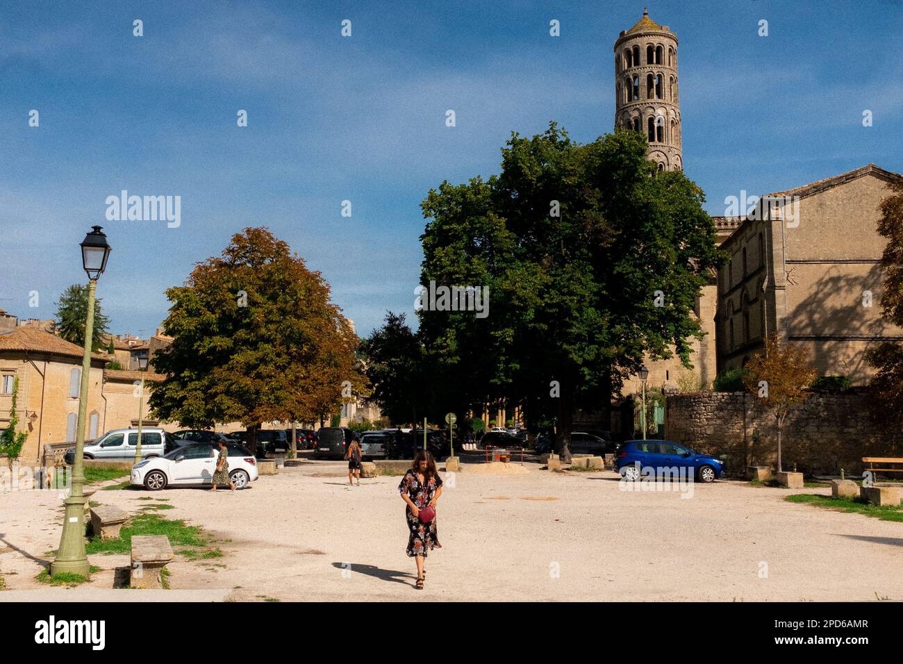 La città francese di Uzès - Uzès, regione occitanie della Francia meridionale Foto Stock