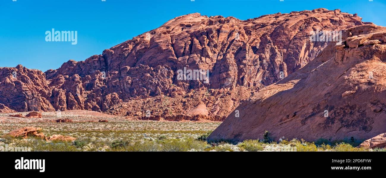 Formazioni di arenaria rossa, Scenic Loop Road, Valley of Fire state Park, Nevada, USA Foto Stock