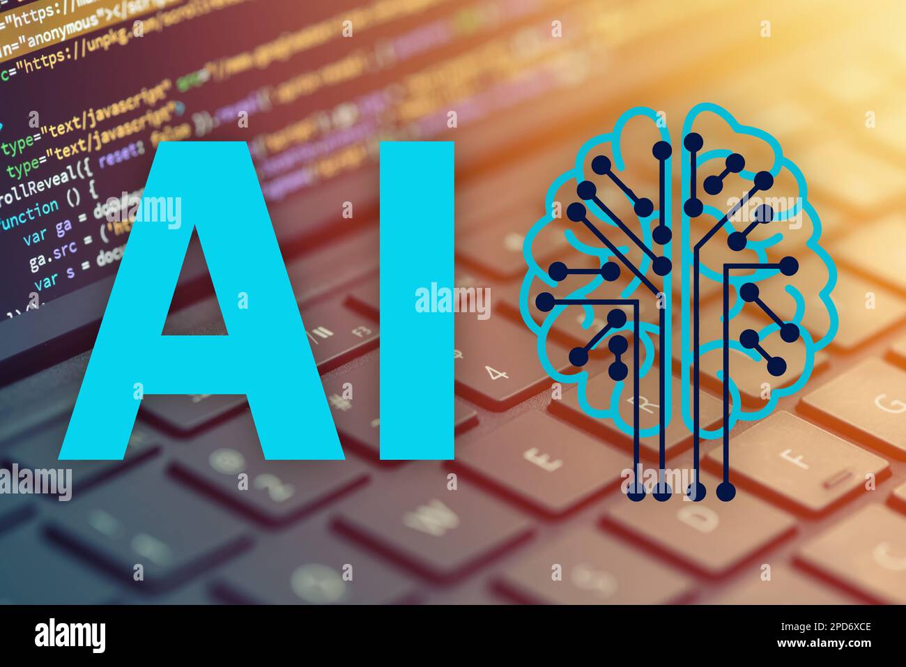 Creazione di applicazioni complesse con l'intelligenza artificiale e gli sviluppatori. Utilizzo dell'intelligenza artificiale nello sviluppo di software Foto Stock