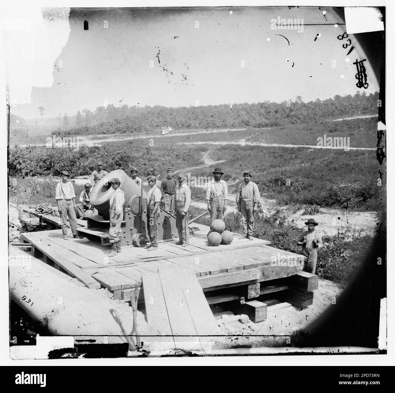 Petersburg, Virginia. 13-pollice mortaio DITTATORE di fronte a Petersburg, Va.. Fotografie della guerra civile, 1861-1865 . Stati Uniti, Storia, Guerra civile, 1861-1865. Foto Stock