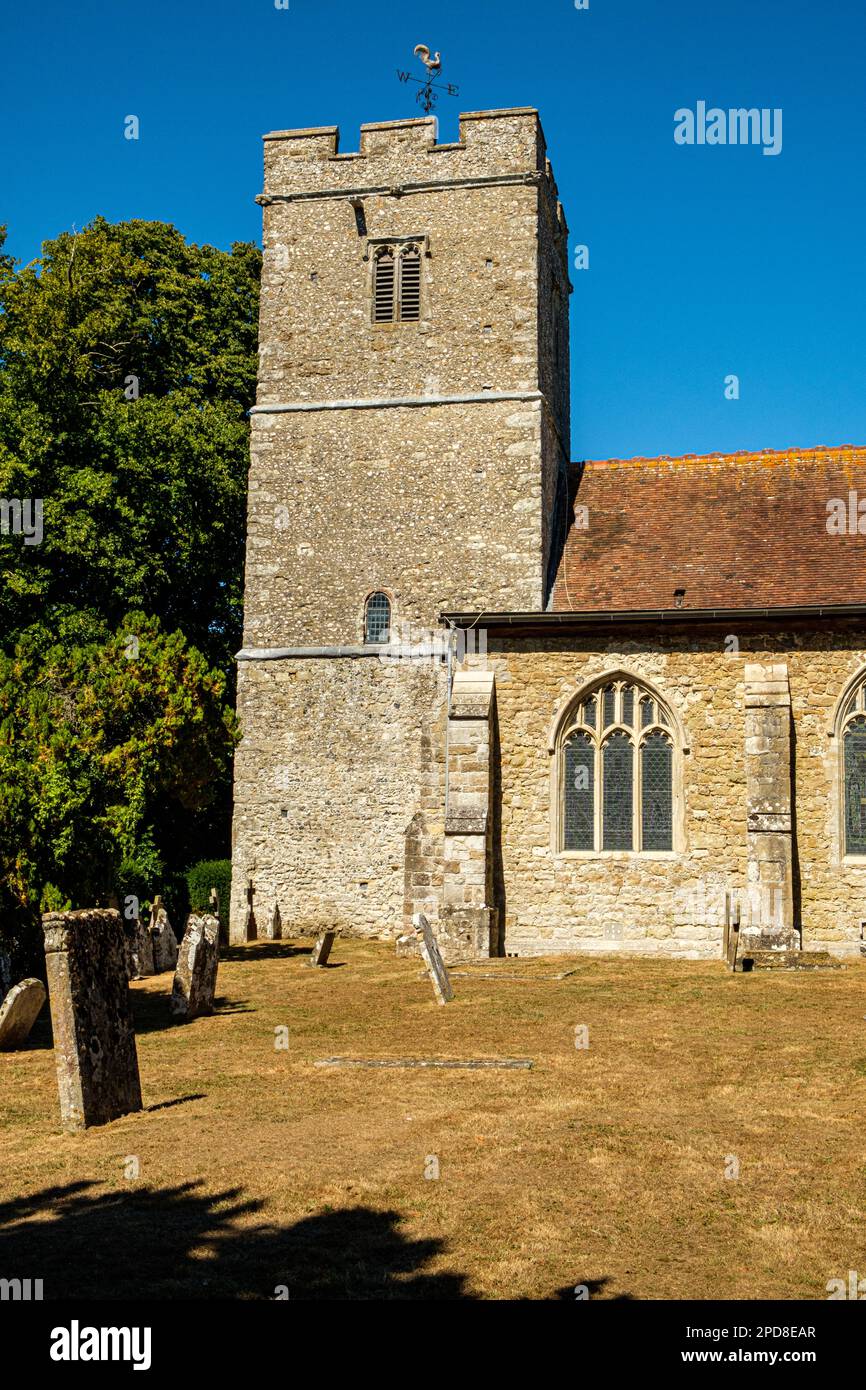 All Saints Church, Church Green, Upper Street, Hollingbourne, Kent, Inghilterra Foto Stock
