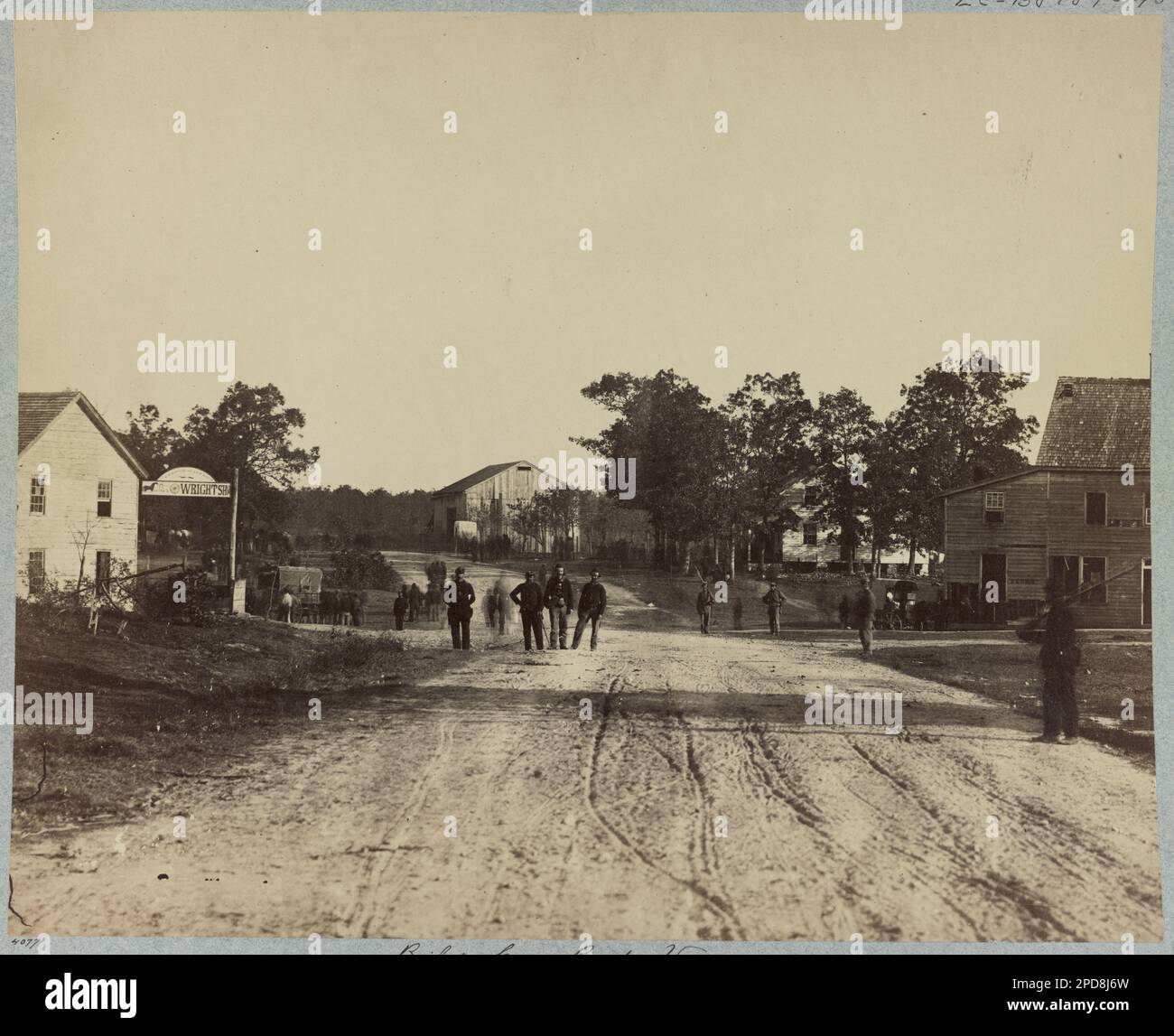 Bailey's Cross Roads, Virginia. 4077, titolo da articolo, regalo; col. Godwin Ordway; 1948. Stati Uniti, Storia, Guerra civile, 1861-1865, Stati Uniti, Virginia, Bailey's Crossroads. Foto Stock