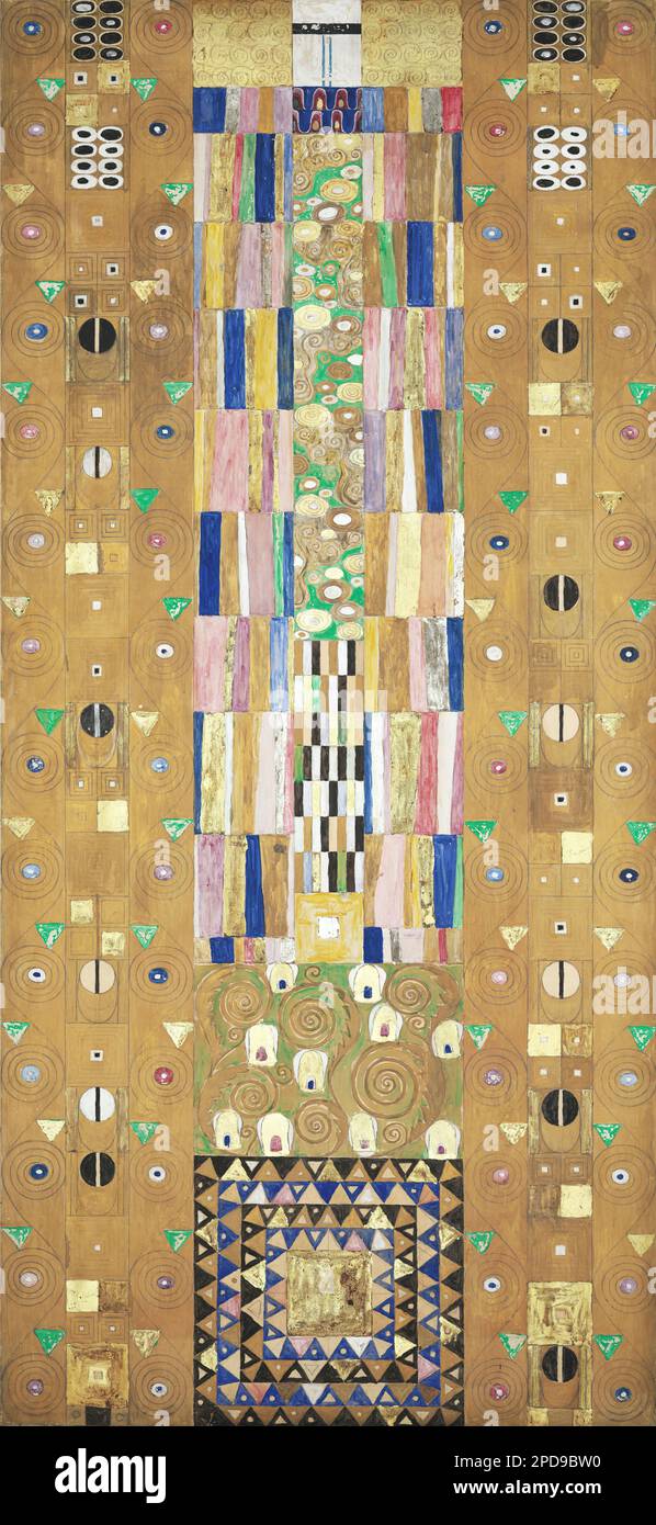 Nove cartoni per l'esecuzione di un fregio per la sala da pranzo di Stoclet House a Bruxelles: Parte 9, Cavaliere 1910–1911 di Gustav Klimt Foto Stock